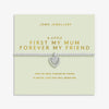 Joma Jewellery First My Mum Forever My Friend Bracelet, Silver