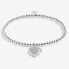 Joma Jewellery First My Mum Forever My Friend Bracelet, Silver