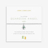 Joma Jewellery Guardian Angel Green Gem Bracelet, Silver
