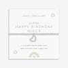 Joma Jewellery Kid’s Happy Birthday Niece Bracelet, Silver