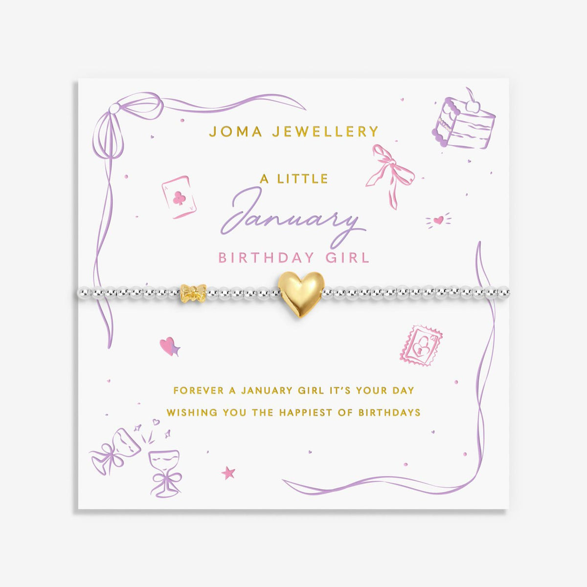 Joma Jewellery January Bracelet, Silver & Gold