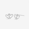 Joma Jewellery Kids Forever Friendship Heart Stud Earrings, Silver