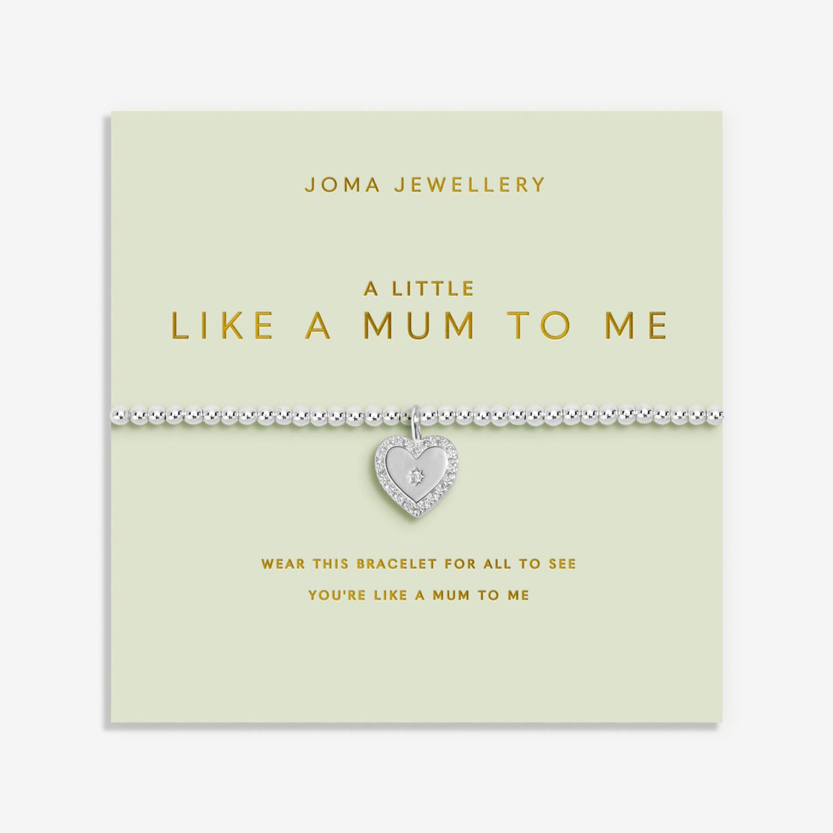 Joma Jewellery Like A Mum To Me Bracelet, Silver