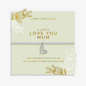 Joma Jewellery Love You Mum Bracelet, Silver