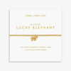 Joma Jewellery Lucky Elephant Bracelet, Gold
