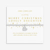 Joma Jewellery Merry Christmas Lovely Daughter Bracelet, Silver