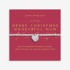 Joma Jewellery Merry Christmas Wonderful Mum Bracelet, Silver