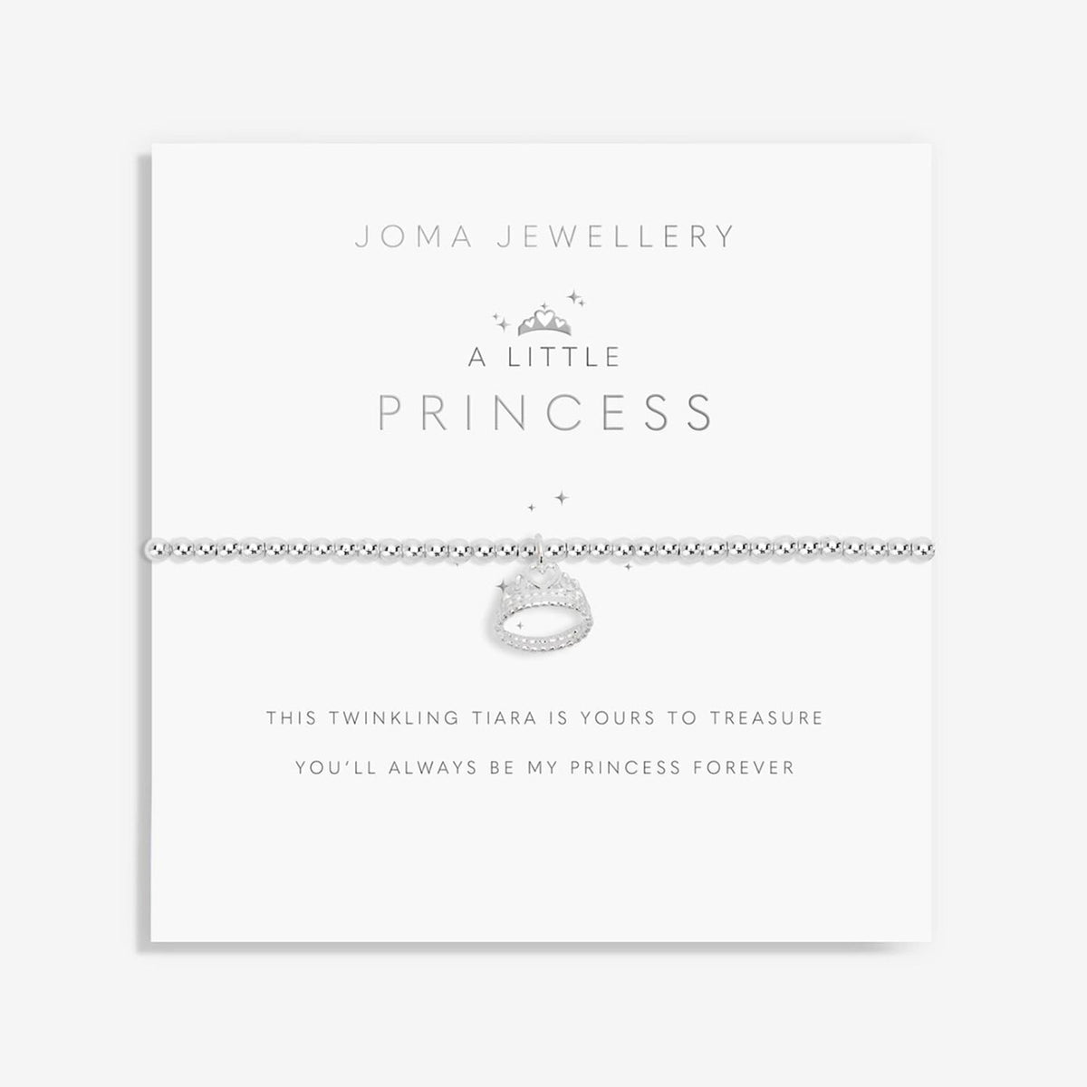 Joma Jewellery Kids’ Princess Bracelet, Silver