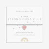 Joma Jewellery Kids Strong Girls Club Bracelet, Silver