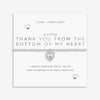 Joma Jewellery Thank You Bracelet, Silver