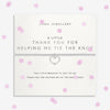 Joma Jewellery Thank You For Helping Me Tie The Knot Bracelet, Silver