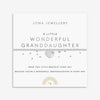 Joma Jewellery Kids Wonderful Granddaughter Bracelet, Silver