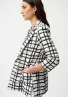 Joseph Ribkoff Collared Checkered Blazer, Black and White