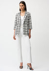 Joseph Ribkoff Collared Checkered Blazer, Black and White