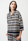 Joseph Ribkoff Geometric Print Blouse, Navy