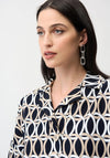 Joseph Ribkoff Geometric Print Blouse, Navy