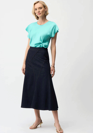 Joseph Ribkoff Flare Skirt, Dark Denim