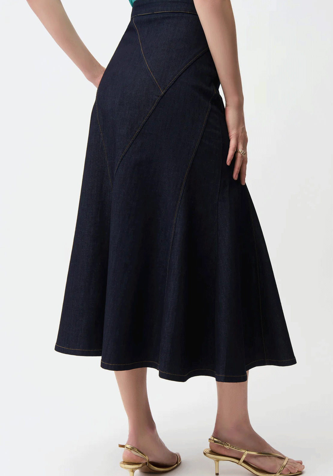 Joseph Ribkoff Flare Skirt, Dark Denim