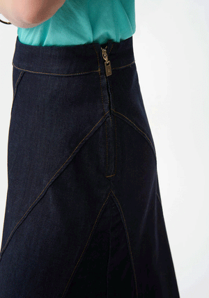 Joseph Ribkoff Flare Skirt, Dark Denim