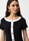 Joseph Ribkoff Sheath With Gold Buttons, Navy