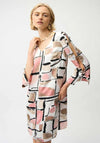 Joseph Ribkoff Satin Abstract Print Dress, White