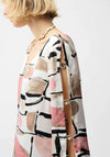 Joseph Ribkoff Satin Abstract Print Dress, White