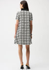 Joseph Ribkoff Plaid Bubble Jacquard Dress, White