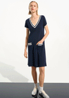 Joseph Ribkoff Sport Rib Striped Trim Dress, Navy