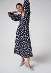 Joseph Ribkoff Polka Dot Print Wrap Dress, Navy