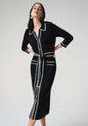 Joseph Ribkoff Tie Waist Collared Dress, Black