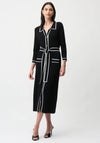 Joseph Ribkoff Tie Waist Collared Dress, Black