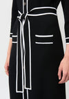 Joseph Ribkoff Tie Waist Collared Dress, Black