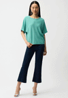 Joseph Ribkoff Cropped Flared Jeans, Dark Denim