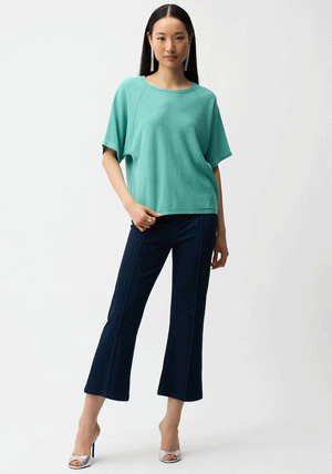 Joseph Ribkoff Cropped Flared Jeans, Dark Denim