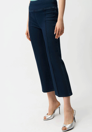 Joseph Ribkoff Cropped Flared Jeans, Dark Denim