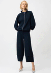 Joseph Ribkoff Seersucker Bomber Jacket, Navy