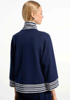 Joseph Ribkoff Sport Striped Trim Jacket, Navy