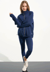 Joseph Ribkoff Sport Boxy Mock Neck Jacket, Navy