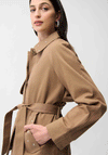 Joseph Ribkoff Stud Detail Cotton Short Trench Jacket, Tan