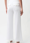 Joseph Ribkoff Button Pockets Wide Leg Jeans, White