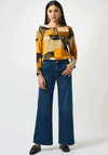 Joseph Ribkoff Goldie Stretch Wide Leg Jeans, Blue