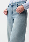 Joseph Ribkoff Wide Leg Jeans, Light Blue