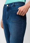 Joseph Ribkoff Flare Jeans with Patch Pockets, Blue
