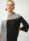 Joseph Ribkoff Jacquard Colour Block Jumper, Grey
