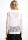 Joseph Ribkoff Sport Wide Knit Half Zip Jumper, White