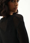 Joseph Ribkoff Open Stitch Knit Sweater, Black