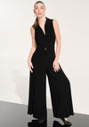 Joseph Ribkoff Sport Zip Front Wide Leg Jumpsuit, Black