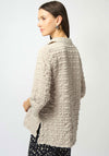 Joseph Ribkoff Bubble Jacquard Half Zip Top, Beige