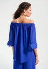 Joseph Ribkoff Off-Shoulder Trapeze Top, Blue