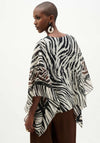 Joseph Ribkoff Sheer Animal Print Top, Black